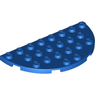 Lego destička 4x8 polovina kruhu, modrá (6186378)